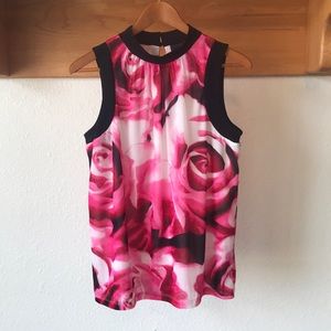 Worthington Floral Sleeveless Blouse